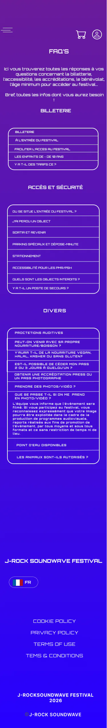 Divers - prévention - wireframe J-Rock Soundwave Festival
